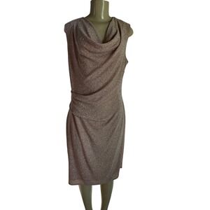 J H Evenings Shimmer Dress Party Cocktail Sleeveless Sheath 18